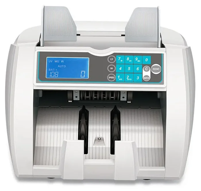 Contabanconote e Rilevatore di Banconote False MBS-900 Bianco