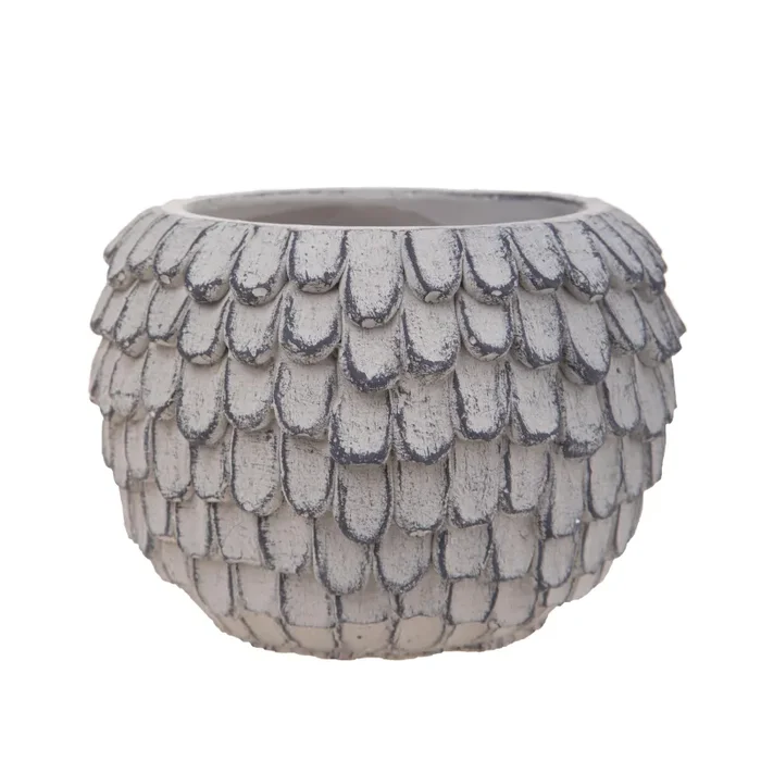 Contenitore Decorativo con Decorazione in Rilievo Ø 24 cm