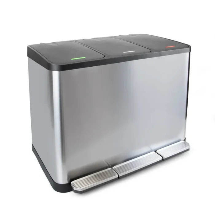 Contenitore Recycle Inox con Scomparti Impostato 3X15 Acciaio Inossidabile Emuca