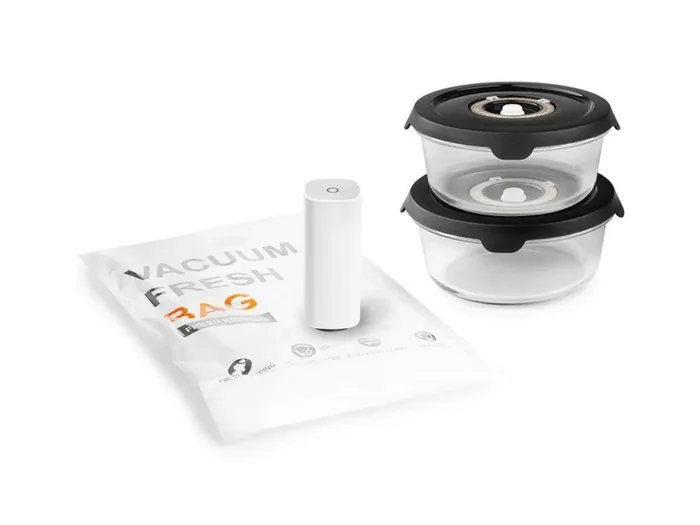 CONTENITORE TONDO IN VETRO SOTTOVUOTO – KIT COMPLETO Saldi