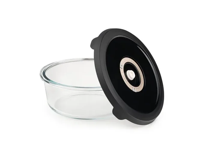 CONTENITORE TONDO IN VETRO SOTTOVUOTO – 930ML - immagine 2