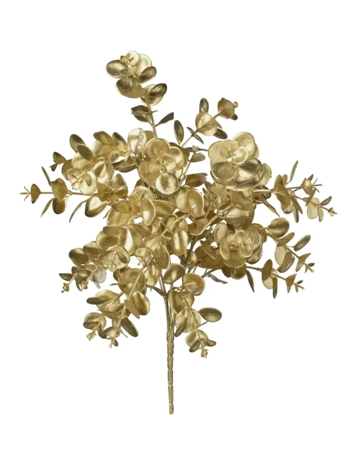 Conti Ramo Natale di Eucalipto H 36 Cm Oro Vendita calda