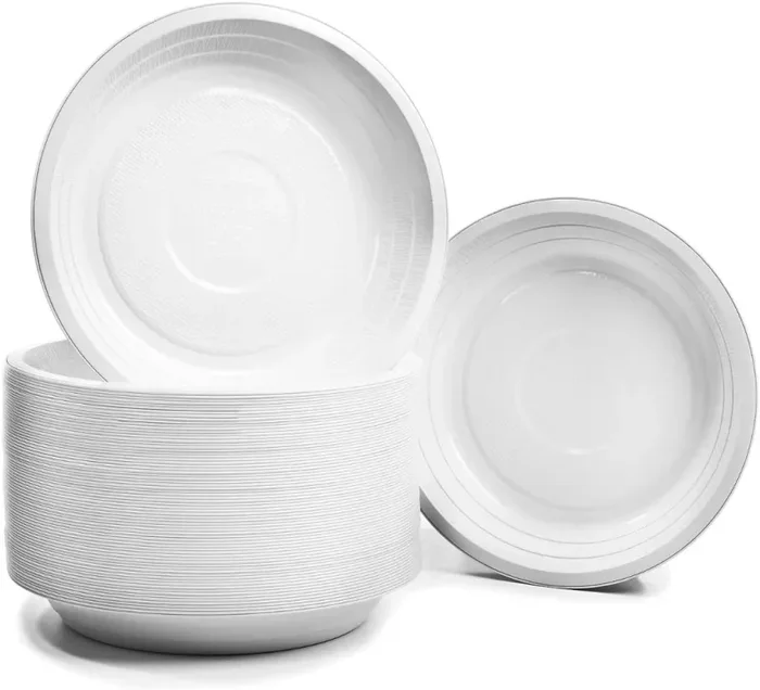 Contital Piatti Fondi Monouso Alluminio Laccato Bianco D 210 Mm Cf 25 Pz - immagine 2