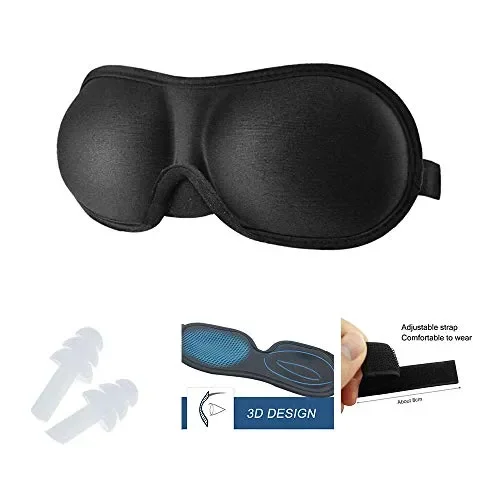 Contorno 3D Sonno Maschera,copertura per ombretto nero,Sonno Occhiali per…