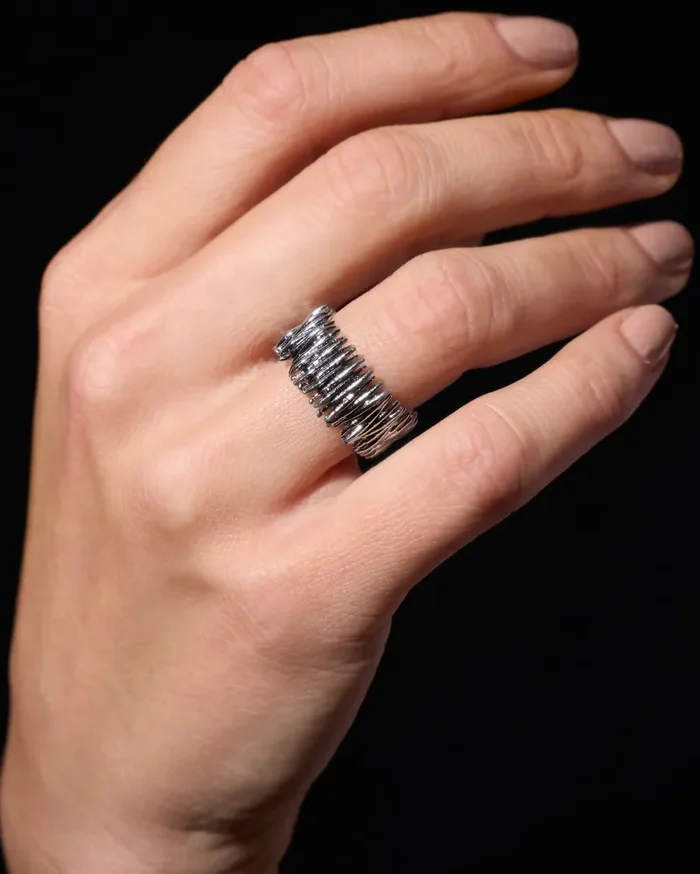 Contrappassi – Anello in acciaio stampa diretta 3D Vendita calda - immagine 2