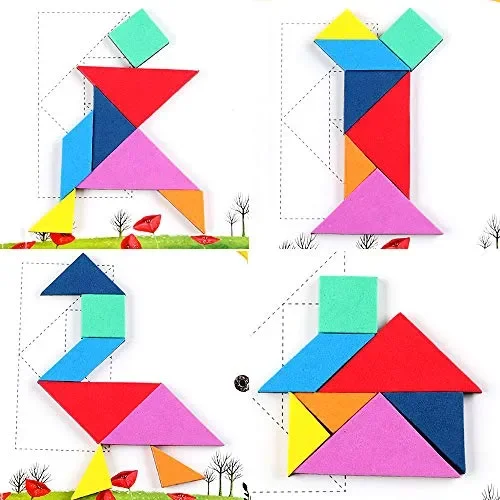 Coogam Tangram magnetici da Viaggio Tangrams Gioco Jigsaw Shapes… - immagine 3