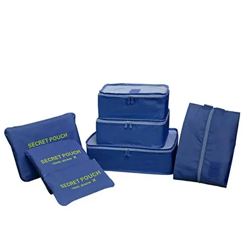 Cooja Organizer Valigie Borsa Packing Cube, Set di 7 Blu Scuro 7 Fornitura