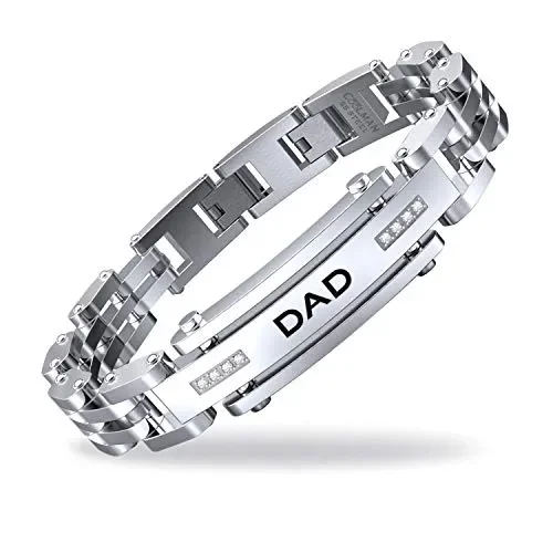 COOLMAN Bracciale da Uomo Regolabile per papà Papa Dad con Acciaio Vendita calda