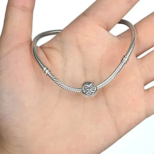 Cooltaste europea autunno Fashion infinity Heart Clear CZ Bead DIY adatto… - immagine 2