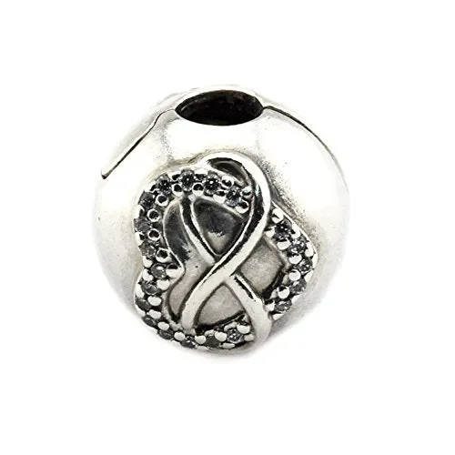 Cooltaste europea autunno Fashion infinity Heart Clear CZ Bead DIY adatto… - immagine 3