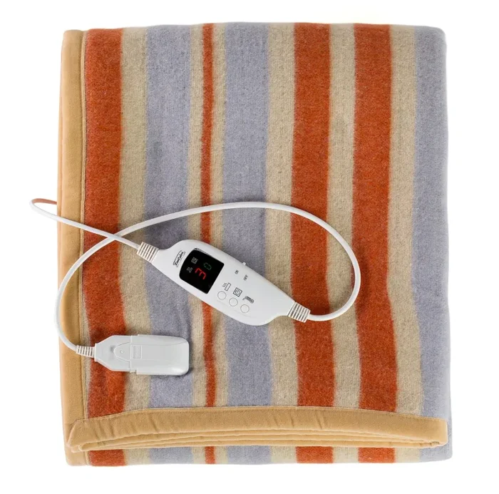 Coperta Elettrica Elettrocoperta in Misto Lana Righe Varie Misure - immagine 2