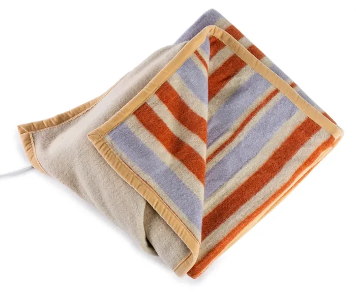 Coperta Elettrica Elettrocoperta in Misto Lana Righe Varie Misure - immagine 3