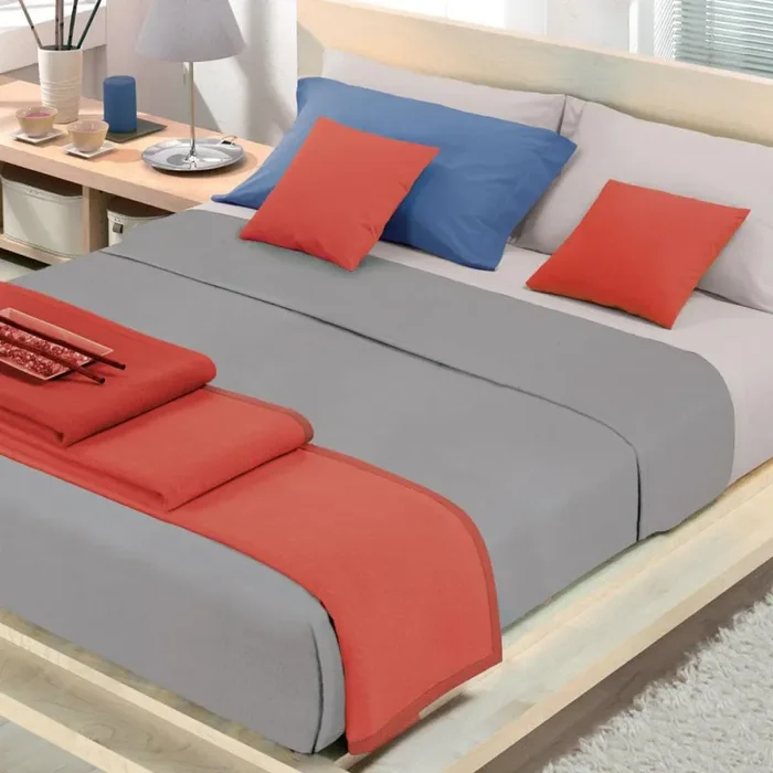 Coperta Misto Cotone Cober Coprice Grigio Perla - immagine 2