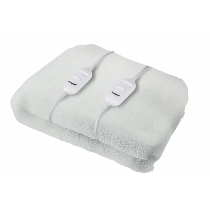Coperta Termica Elettrica Matrimoniale 120W Kooper Pisola Bianca
