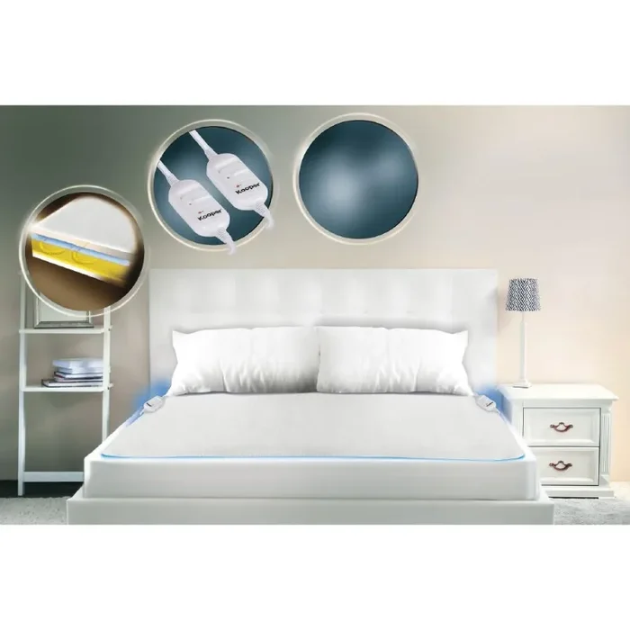 Coperta Termica Elettrica Matrimoniale 120W Kooper Pisola Bianca - immagine 2