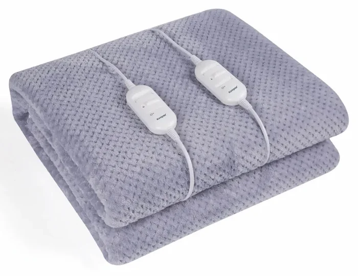 Coperta Termica Elettrica Matrimoniale 120W Kooper Pisolona Alveare Grigia