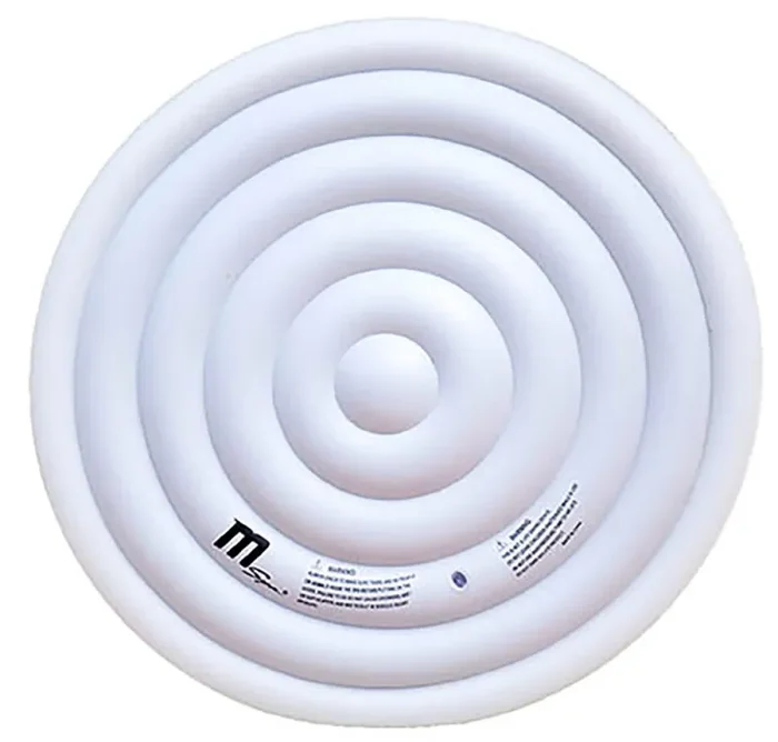 Copertura Galleggiante Gonfiabile Ø140 cm per Vasca Idromassaggio Rotonda 4 Persone Bianca