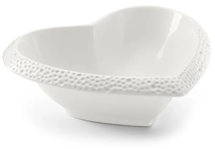 Coppetta a Forma di Cuore 21×9,5×7 cm in Porcellana Kaleidos Cupido Bianca - immagine 2