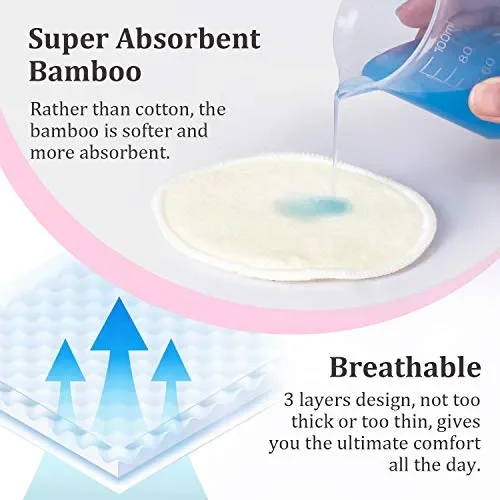 Coppette Assorbilatte Lavabili in Bambù 12cm/10pcs, Momcozy Copri 12cm Saldi - immagine 3