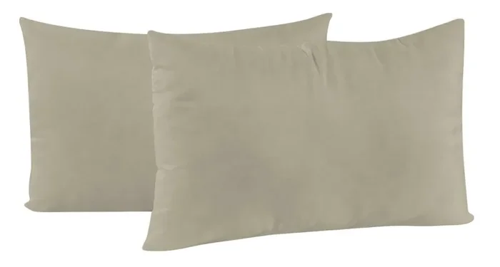 Coppia di Federe 52×82 cm in Microfibra Tinta Unita Tortora