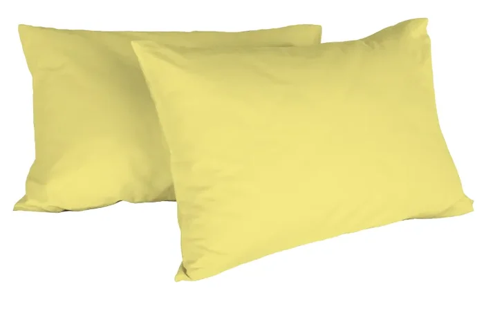 Coppia di Federe Tinta Unita Giallo