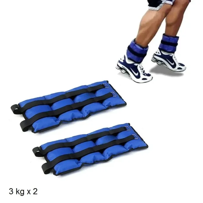 Coppia di Pesi 6 Kg per Caviglie e Polsi Blu - immagine 2