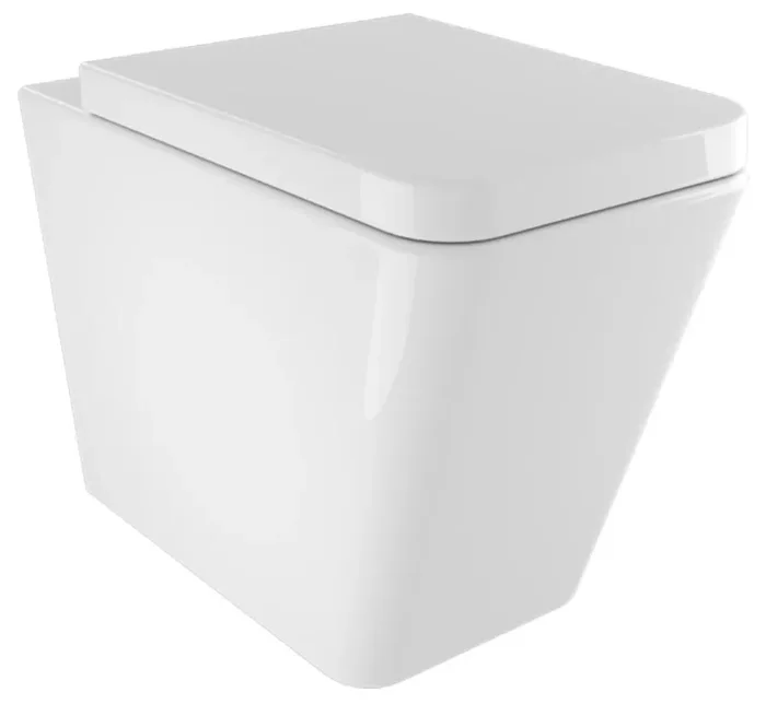 Coppia di Sanitari WC e Bidet a Terra Filo Muro in Ceramica 36×54,5×41,5 cm Street Bonussi Bianco Lucido - immagine 3