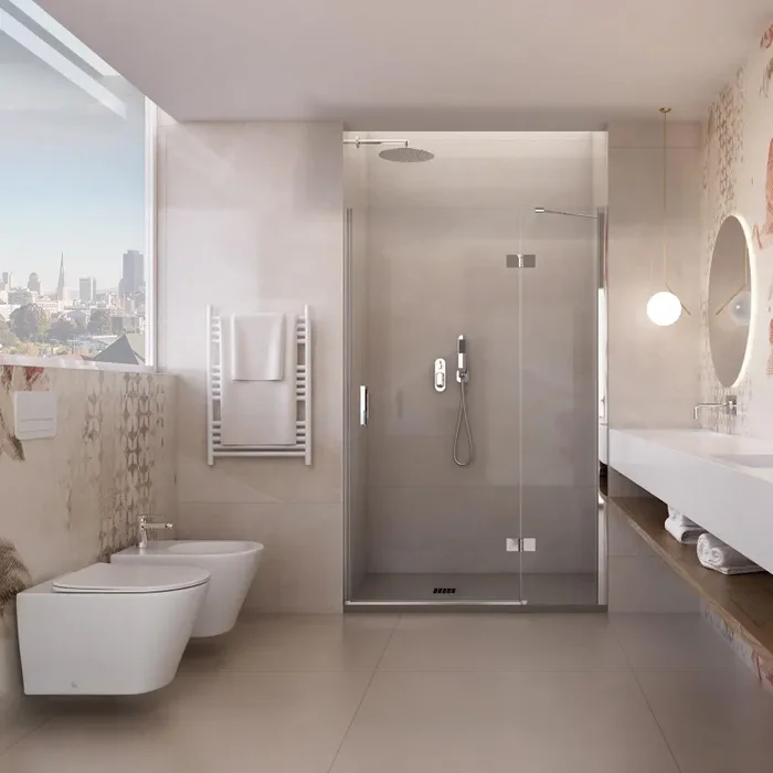 Coppia di Sanitari WC e Bidet Sospesi in Ceramica Bonussi Poseidon - immagine 3