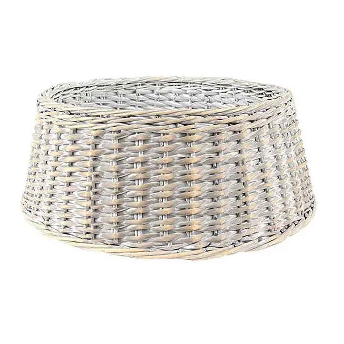 Copri base Albero di Natale in Vimini sbiancato tondo cm Ø62/76xh24