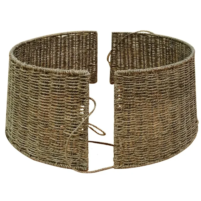 Copri base cordoncino albero natale marrone tondo cm 66x55xh28 Sconti