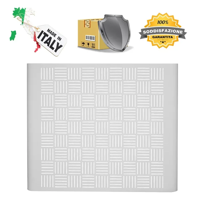 Copri Condizionatore da Esterno Small 90×46/52×70 cm in Alluminio Bianco - immagine 3