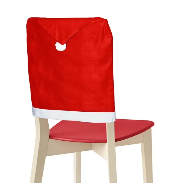 Copri Schienale per Sedia Natalizio 70×52 cm in TNT Rosso