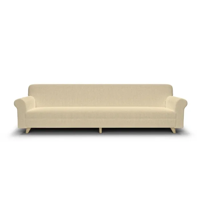 Copridivano Elasticizzato 4 Posti in Poliestere Panna