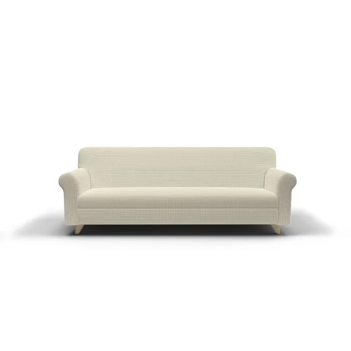 Copridivano Elasticizzato in Poliestere Leslie Panna Varie Misure