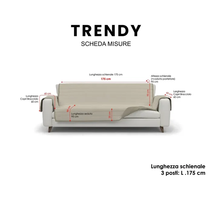 Copridivano Impermeabile Trapuntato Double Face in Microfibra Bordeaux/Panna Varie Misure - immagine 3
