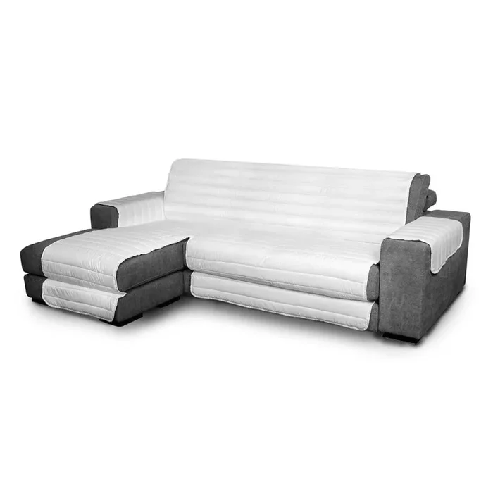 Copridivano Trapuntato in Microfibra con Penisola Sinistra Bianco Fornitura