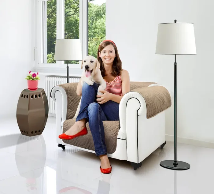 Copridivano Trapuntato Universale 1 Posto Double Face Starlyf Sofa Cover Beige e Marrone - immagine 2