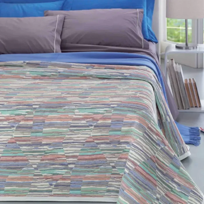 Copriletto in Misto Cotone Cober Altea Multicolore - immagine 2