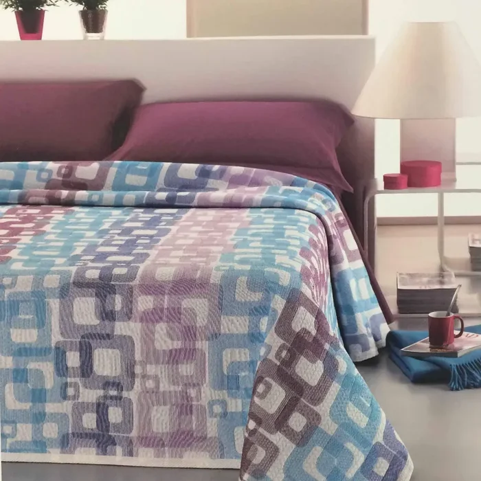 Copriletto in Misto Cotone Cober Leros Multicolore Sconti - immagine 2