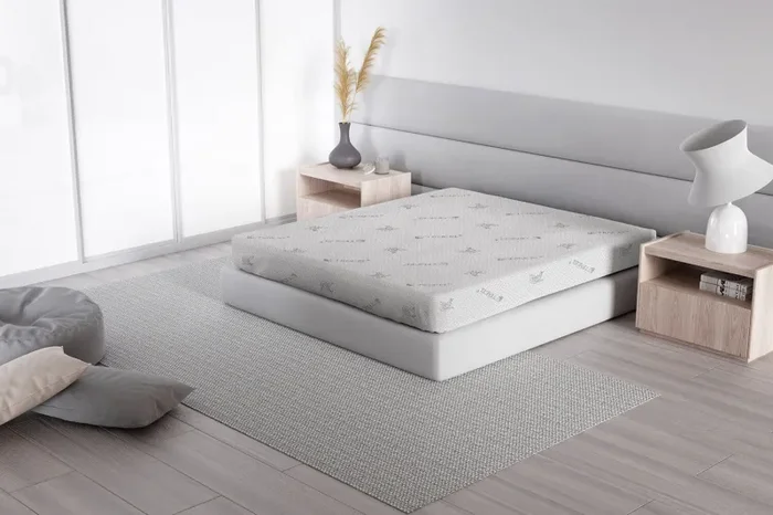 Coprimaterasso Elasticizzato in Poliestere Grigio Chiaro Varie Misure - immagine 2