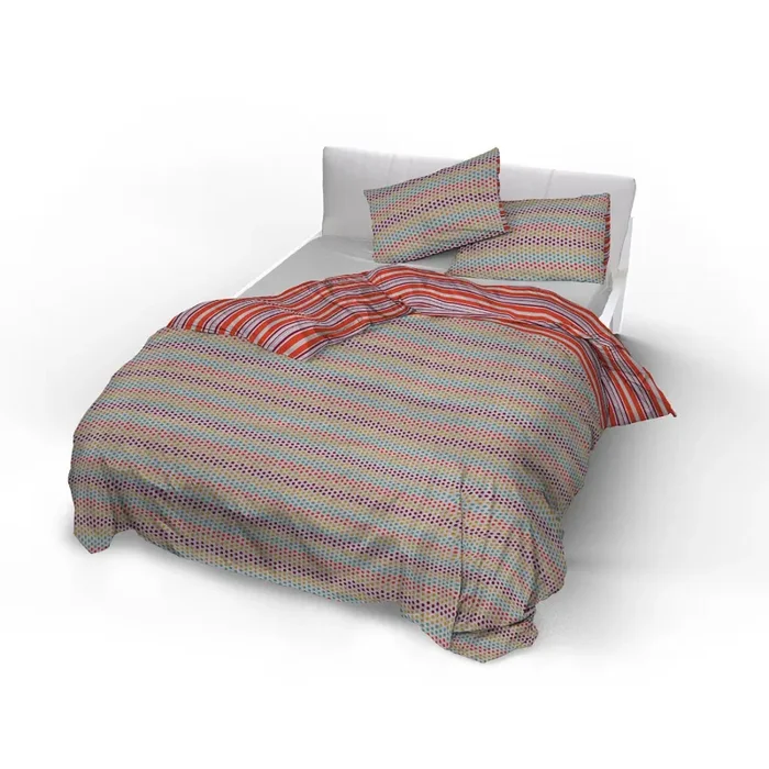 Copripiumino con Federe Stampato Athena Malindi Rosso Varie Misure Vendita online - immagine 2