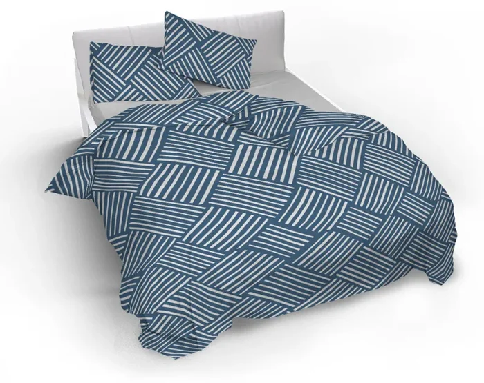 Copripiumino con Federe Stampato in Microfibra City Life Blue Varie Misure - immagine 2