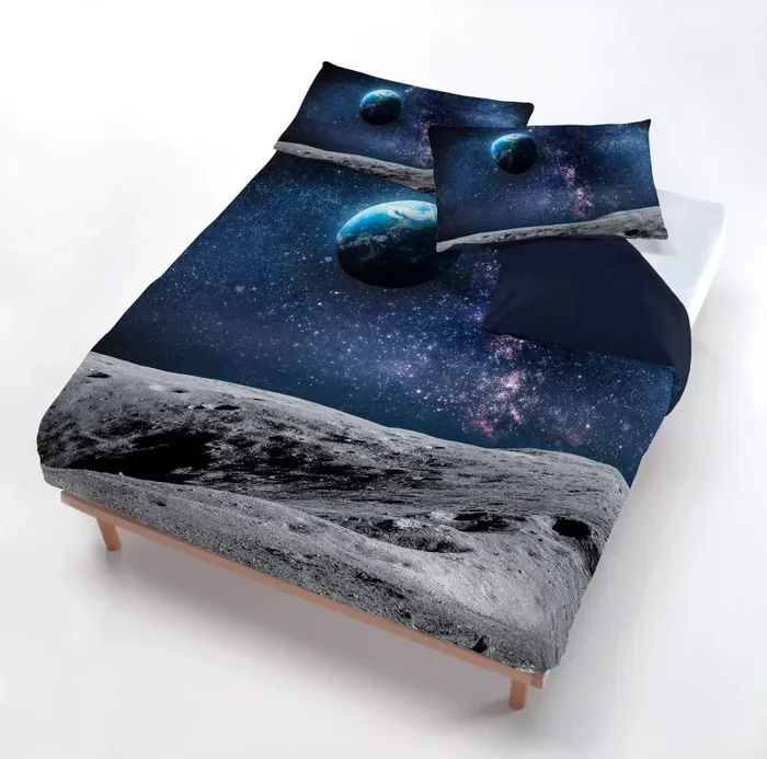 Copripiumino con Federe Stampato in Microfibra Earth Varie Misure