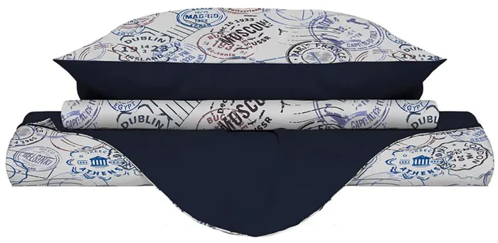 Copripiumino con Federe Stampato in Microfibra Travel Life Varie Misure