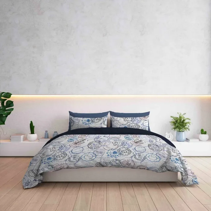 Copripiumino con Federe Stampato in Microfibra Travel Life Varie Misure - immagine 3