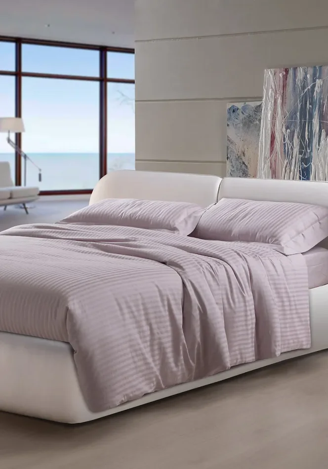 Copripiumino con Lenzuola e Federe Mitera Rubino Cioccolato Varie Misure - immagine 2