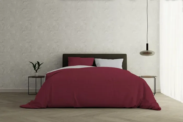 Copripiumino con Sacco e Federe Doubleface Bordeaux/Grigio Chiaro Varie Misure - immagine 3