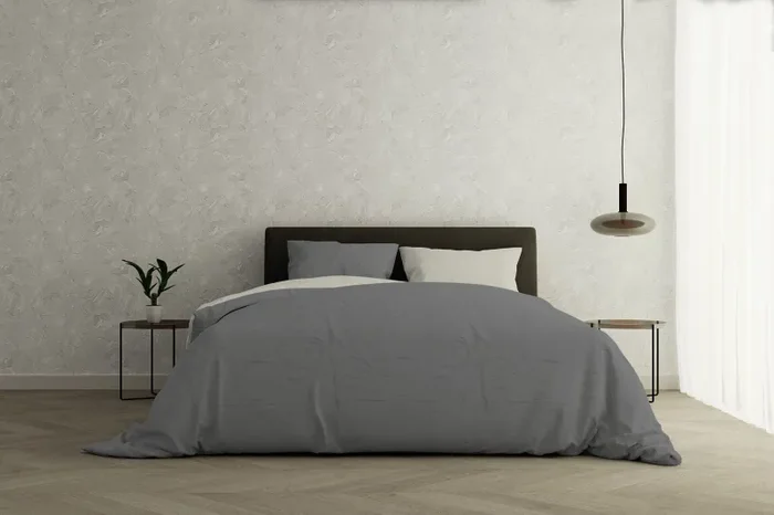 Copripiumino con Sacco e Federe Doubleface Fumo/Panna Varie Misure Fornitura - immagine 3