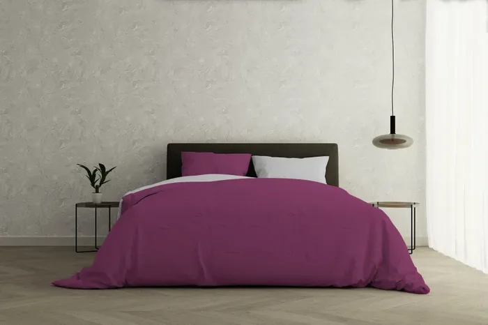 Copripiumino con Sacco e Federe Doubleface Fuxia/Grigio - immagine 3