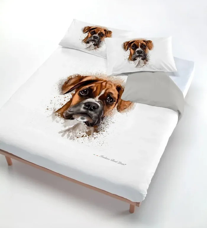 Copripiumino con Stampa sul Sacco e Federe Cane Dipinto - immagine 2